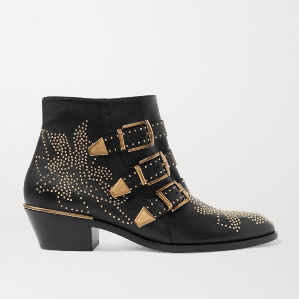 Chloe Susanna leather studded western booties