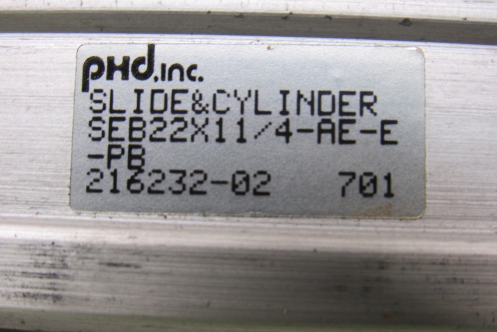 PHD SEB22X11/4-AE-E-PB Pneumatic Linear Slide & Cylinder Assembly
