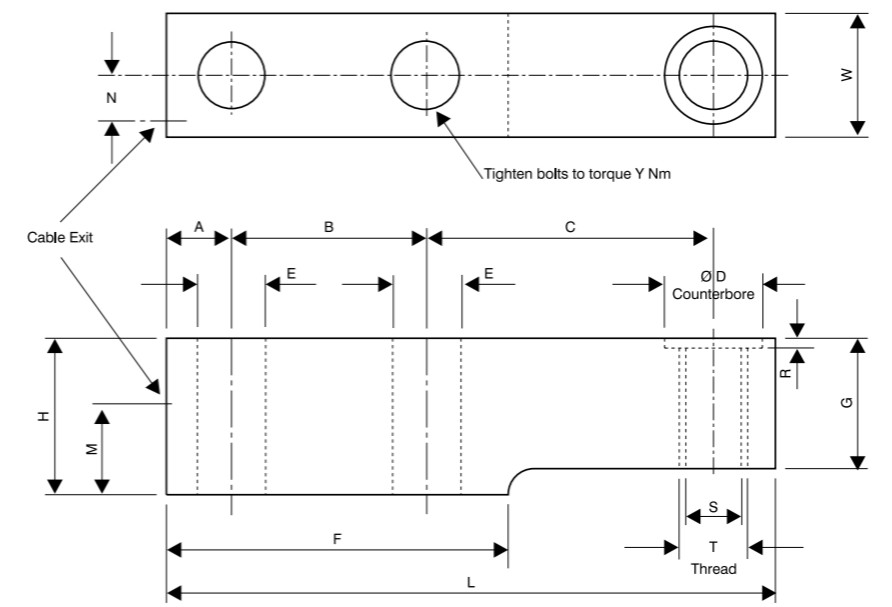 Shear beam SB1 Load cell , 1000kg capacity