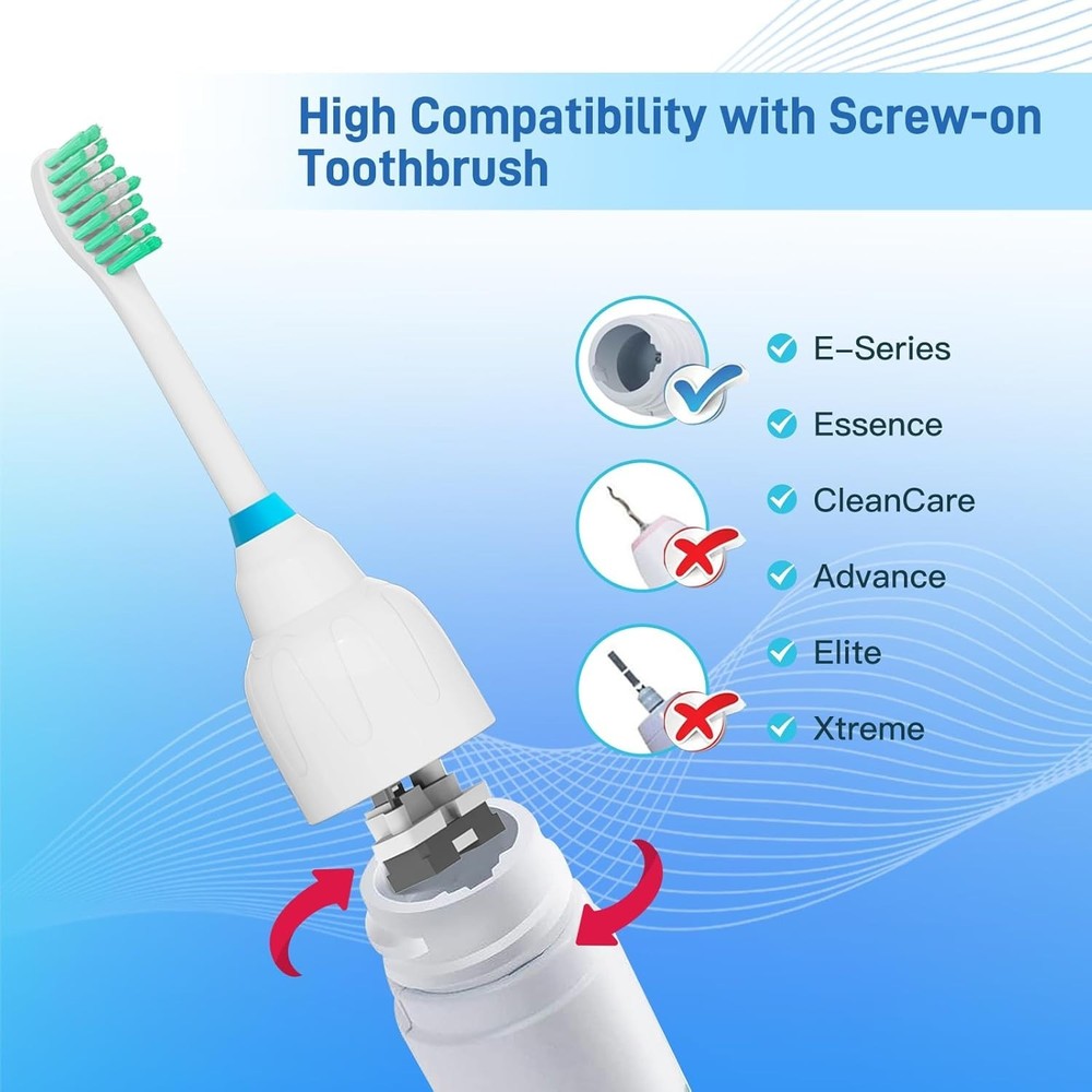 6 Pack Philips Sonicare Replacement Toothbrush Heads for e-Series - White