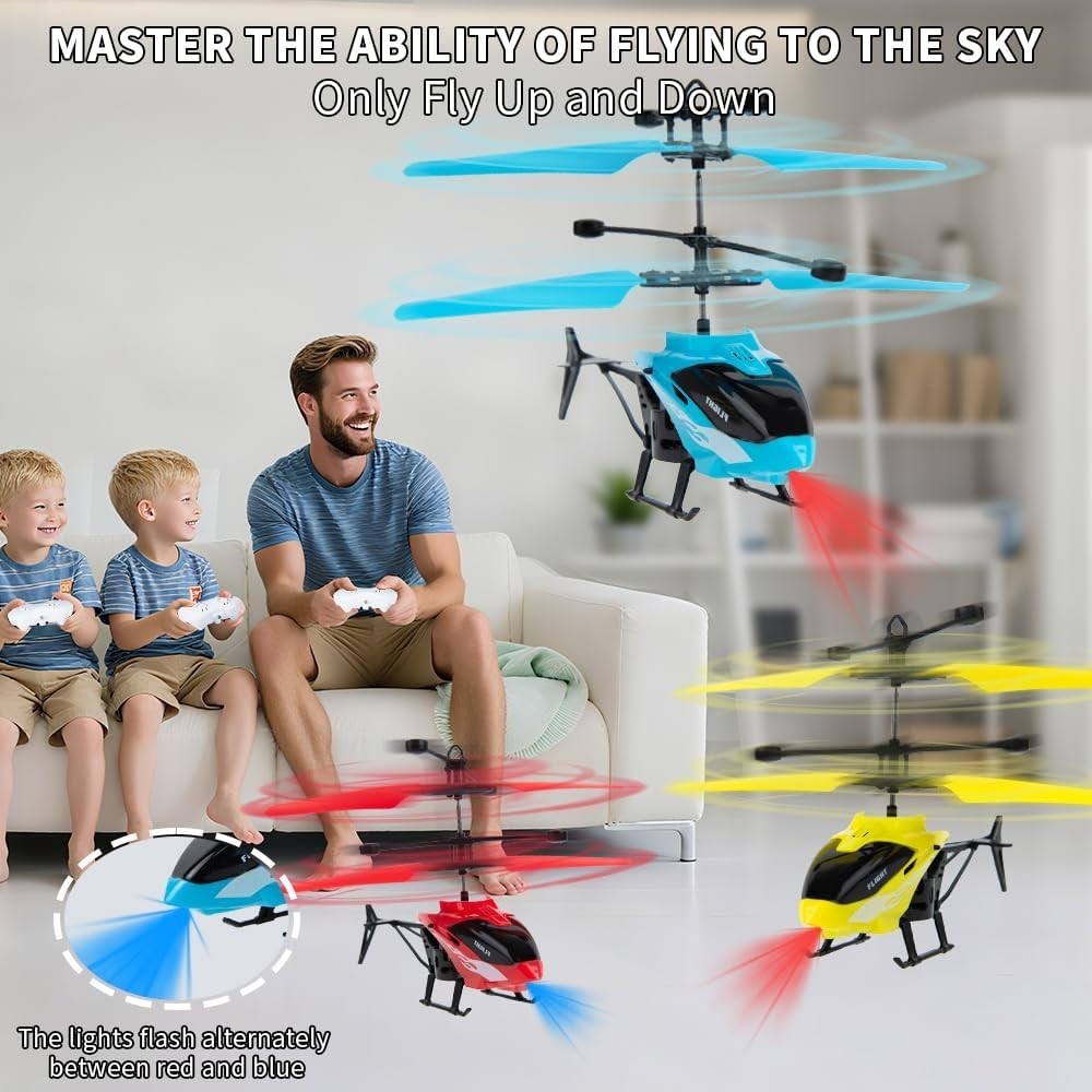 3 Pack Remote Control Helicopter Gesture Sensing Flying with 10Mins Flight
