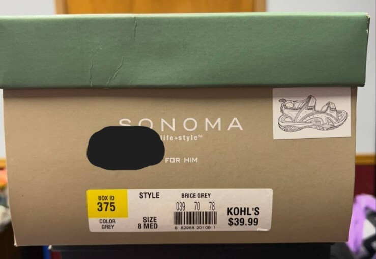 Sonoma Men's Gray Sandals - Size 8