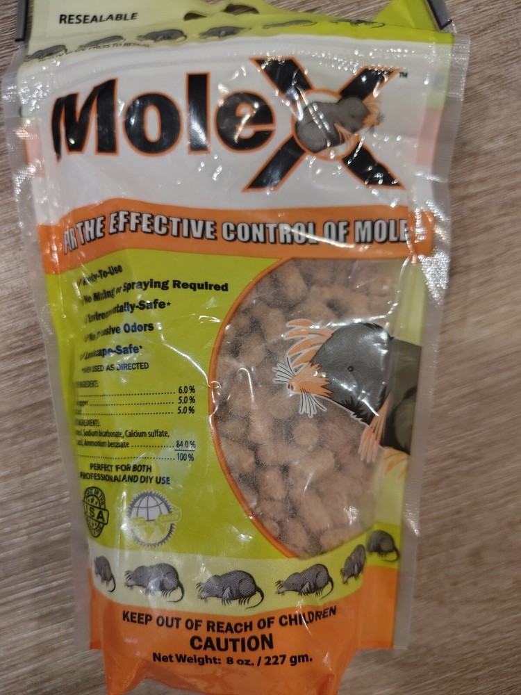 MoleX Mole Killer Pellets and Control 8 oz. Environmentally Safe Ready-to-Use
