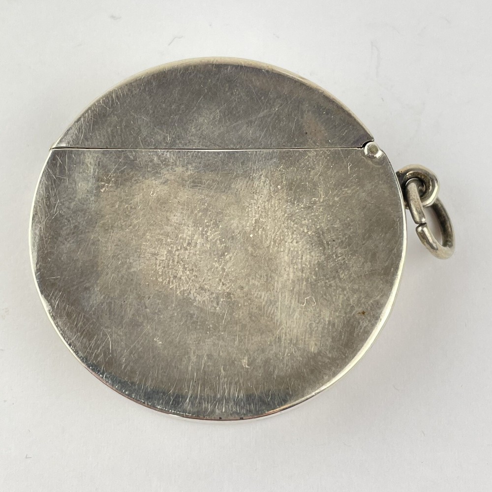 Antique Edwardian Solid Silver Golf Scene Vesta Case Robert Pringle 1906 4.7cm