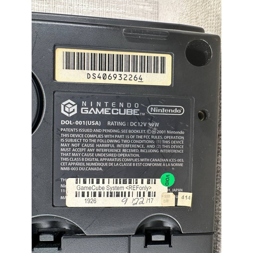 Nintendo GameCube DOL-001 Jet Black Console Bundle with Controller & Power 17-2