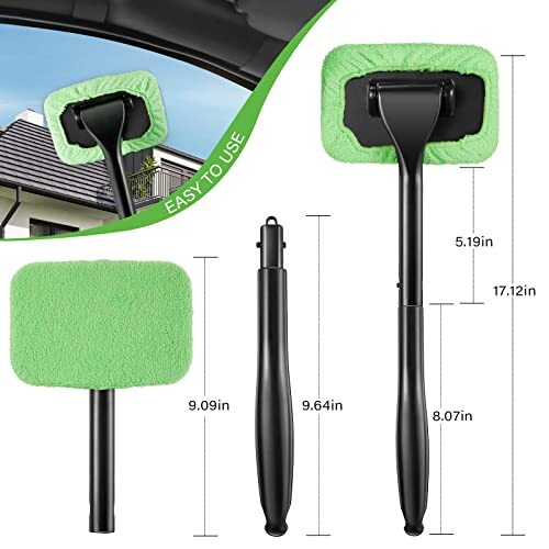 2 Pack Windshield Cleaning Tool Windshield Cleaning Wand Auto Window Cleaner