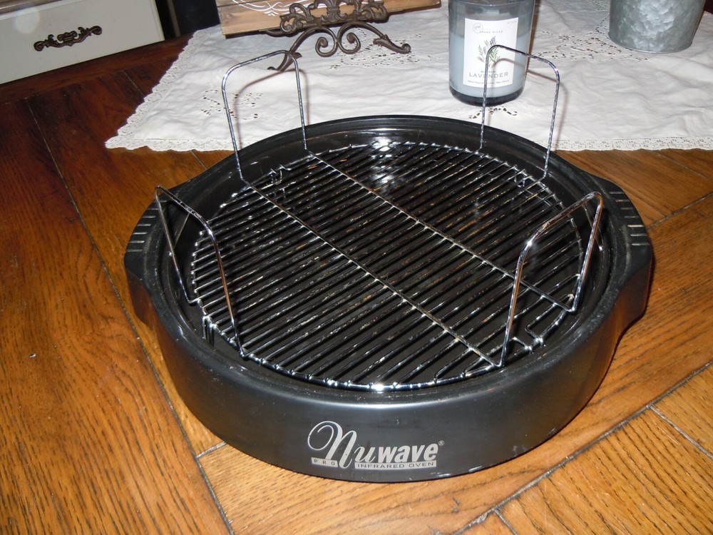 NuWave 20355 Pro Oven Base & Drip Pan W/ Oven Rack Grill BLACK