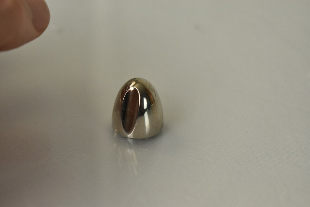 Beautiful Potentiometer Solid Chrome Silver Component Subwoofer Knob Detented