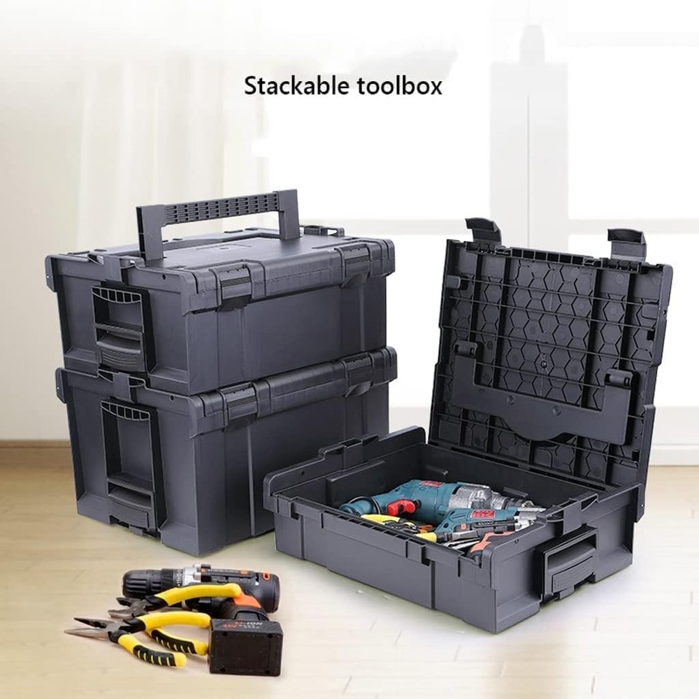 POCHY Solid Tool Box Tool Boxes Plastic Toolbox Organizer Tool Kit Portable Hard