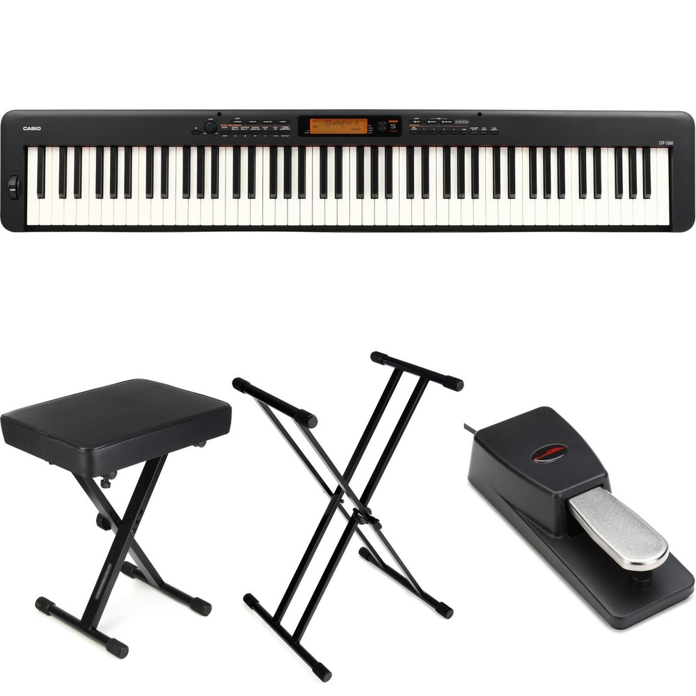 Casio CDP-S360 Compact Digital Piano Essentials Bundle