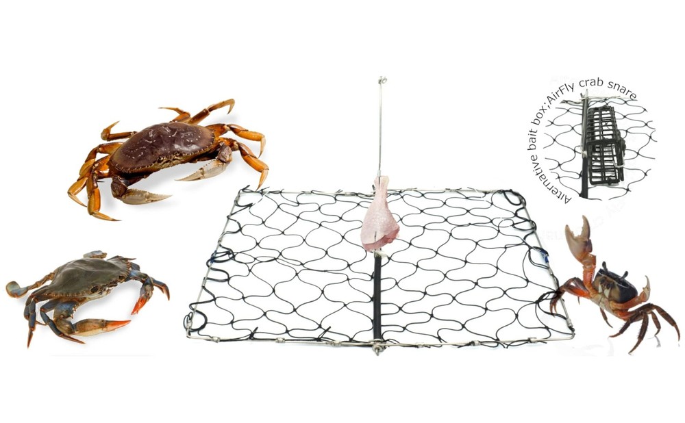 Foldable Crabjaw Trap with Bait Clip - Redesigned Rectangle Castable Crab Haw...
