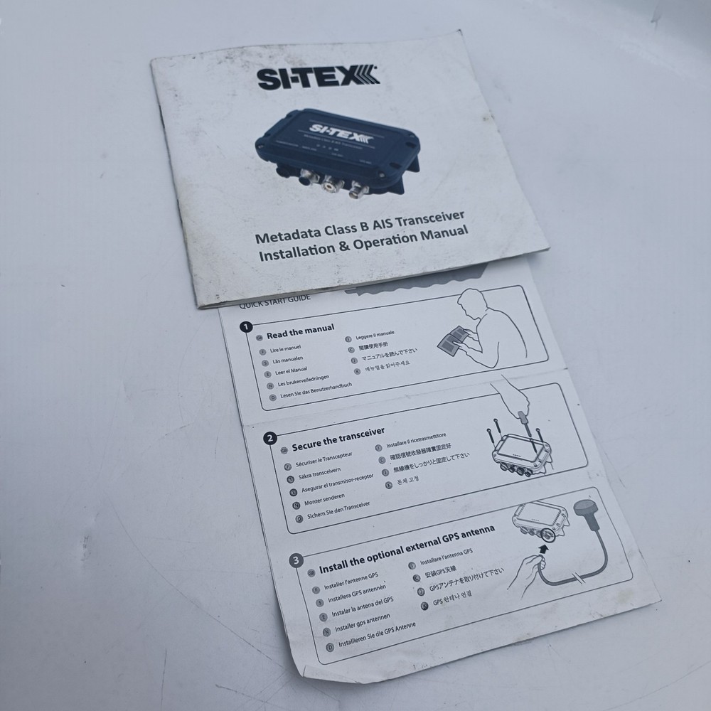 Si-Tex Metadata Class AIS B Transciever SITEX NMEA2000 GMDSS IMO MDA-1