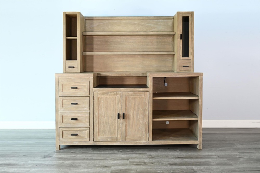 Sunny Designs Wheat Home Bar with Hutch