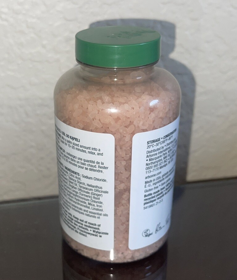 Arbonne Sugared Amber Bath Salts 16 oz New