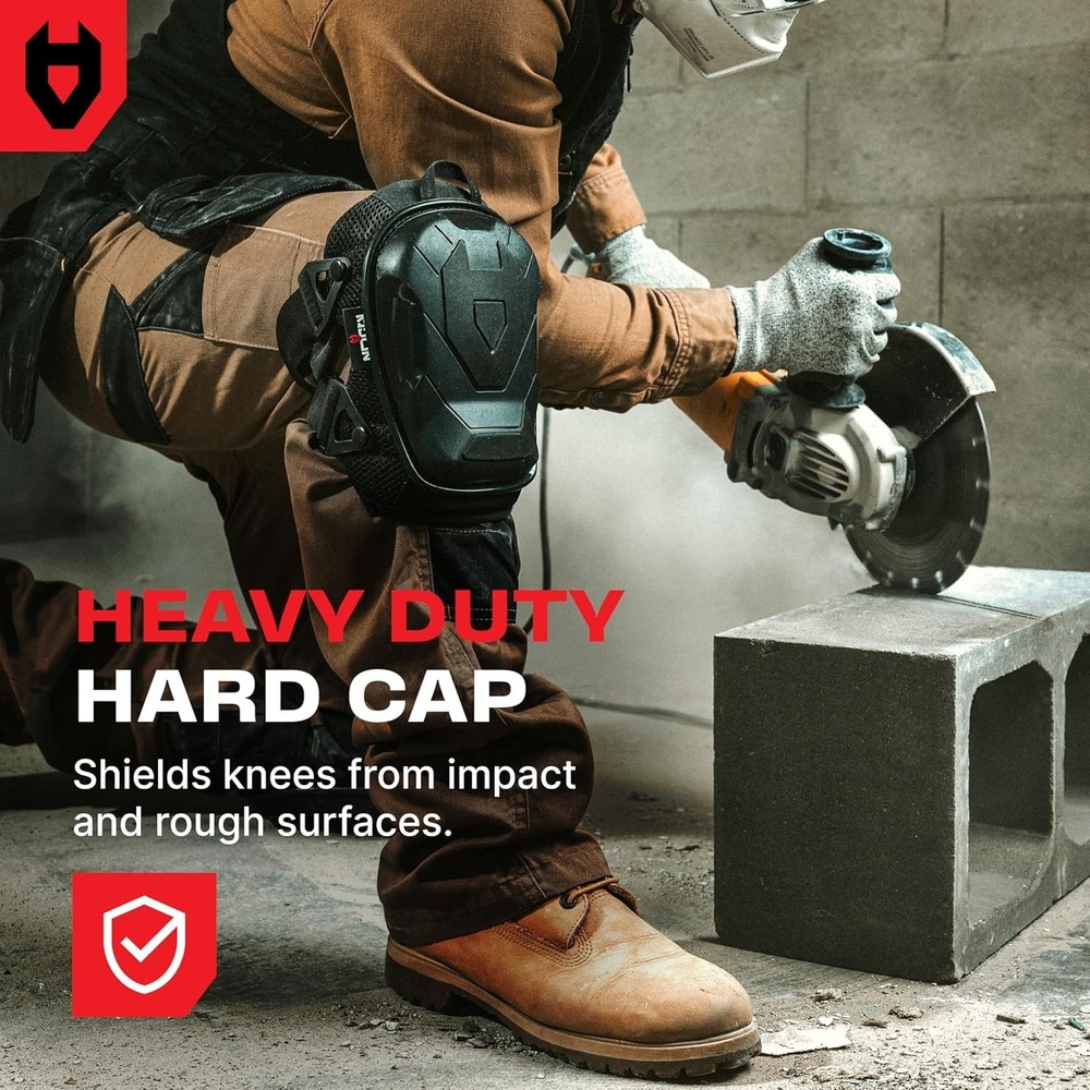 Comfortable Knee Pads with Dual-Layer Padding for Extended Use in Construction