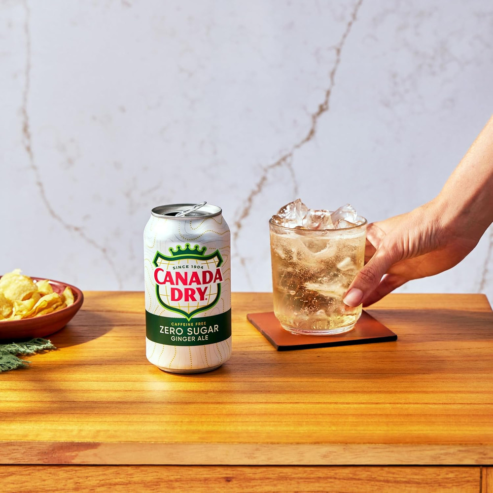 Canada Dry Zero Sugar Ginger Ale Soda, 12 Fl Oz Cans, 12 Pack