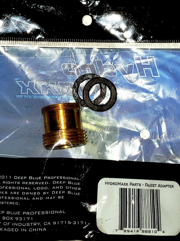 Deep Blue Hydromaxx Brass Faucet Adapter w/ seals ADB88810 Compare to Python