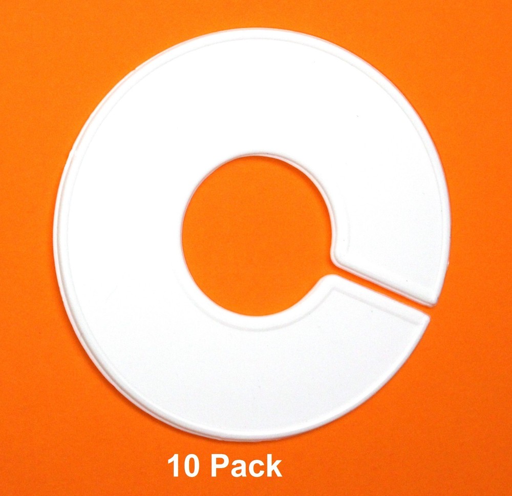 Plastic 10 Clothing White Blank Size Rack Ring Divider