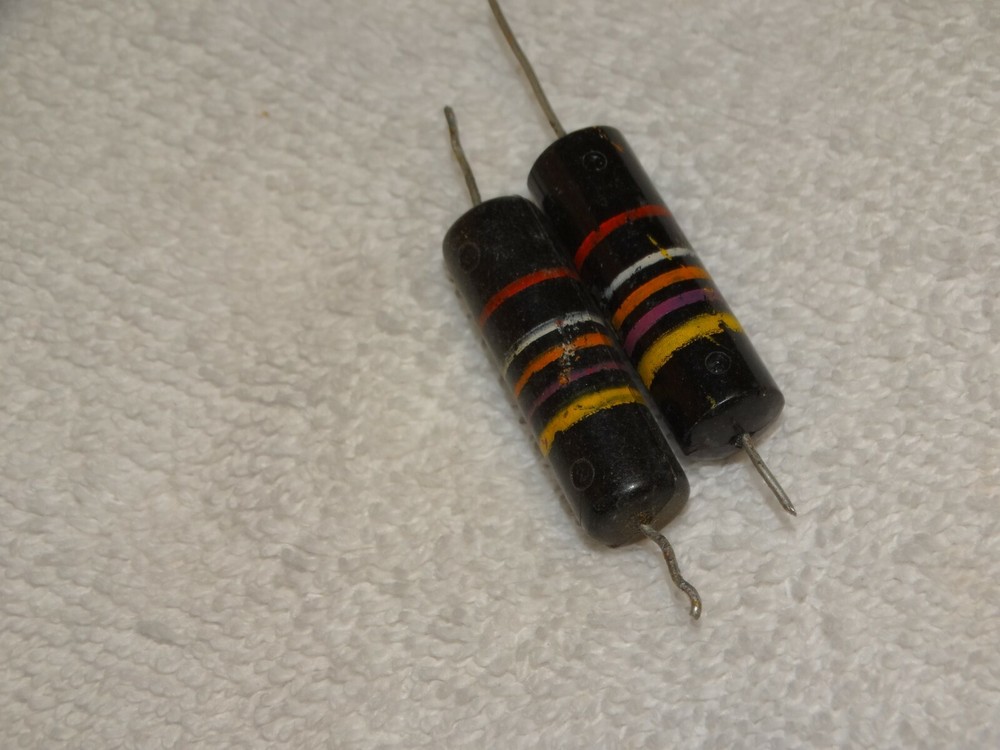 2 - Sprague Bumble Bee Capacitor Pulls .047 200v 10%+/- *Vintage* #1