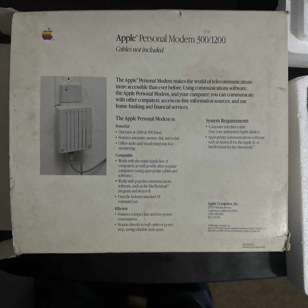 Apple Personal Modem 300/1200 Model A9M0304