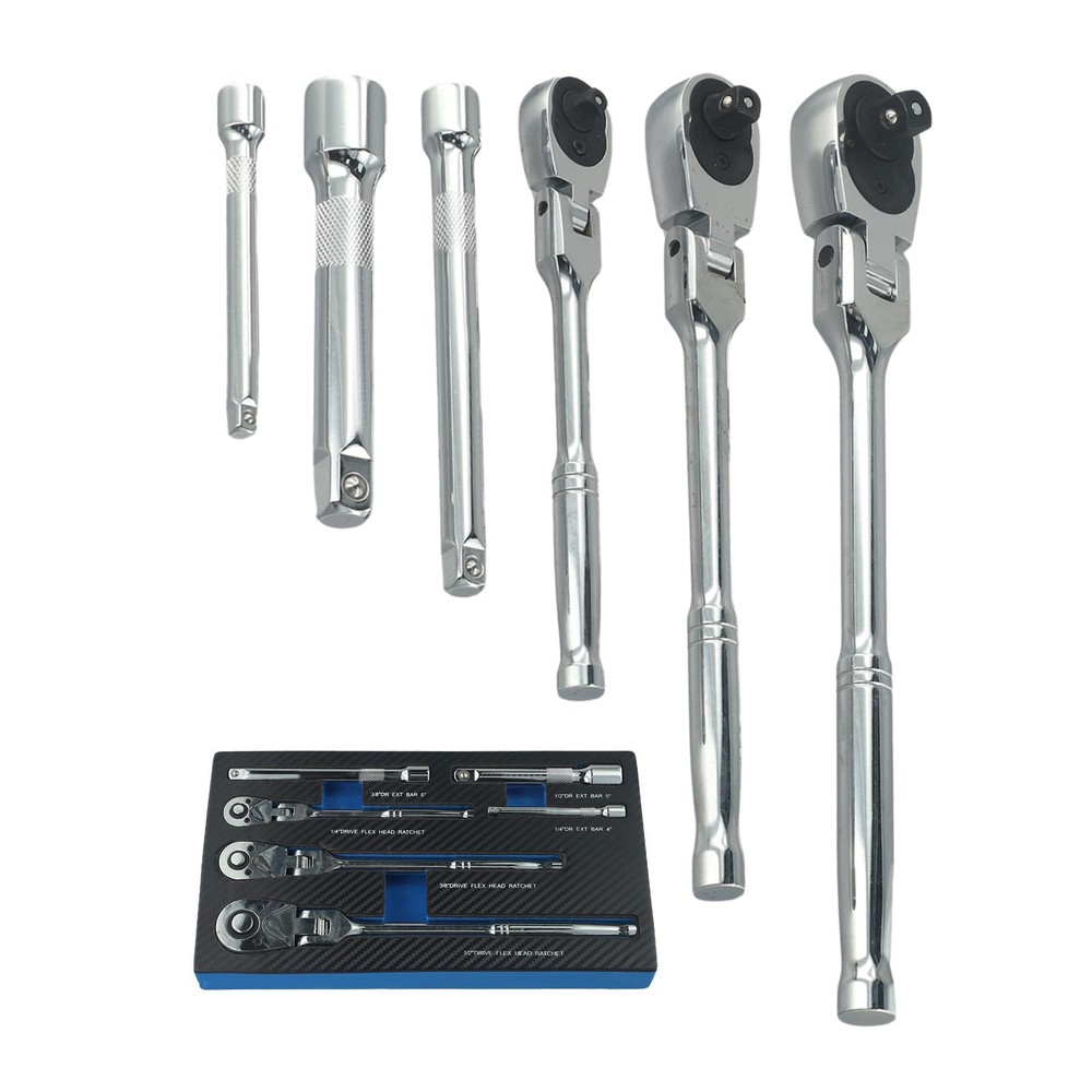 Extra Leverage For Hard-to-Reach Areas 72 Tooth Ratchet Ergonomic Handle