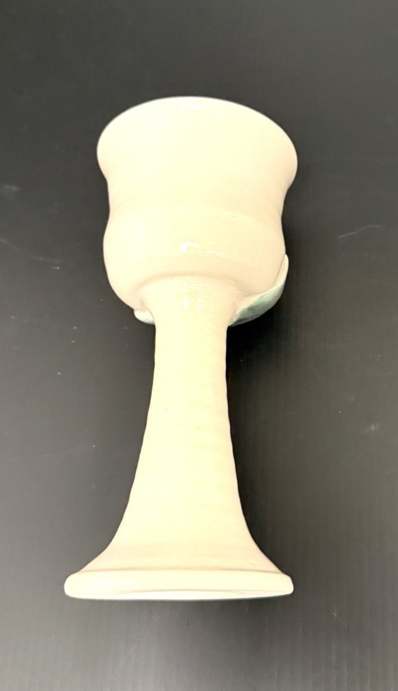Studio Art Pottery Kiddush Cup Hebrew “Queen” VTG