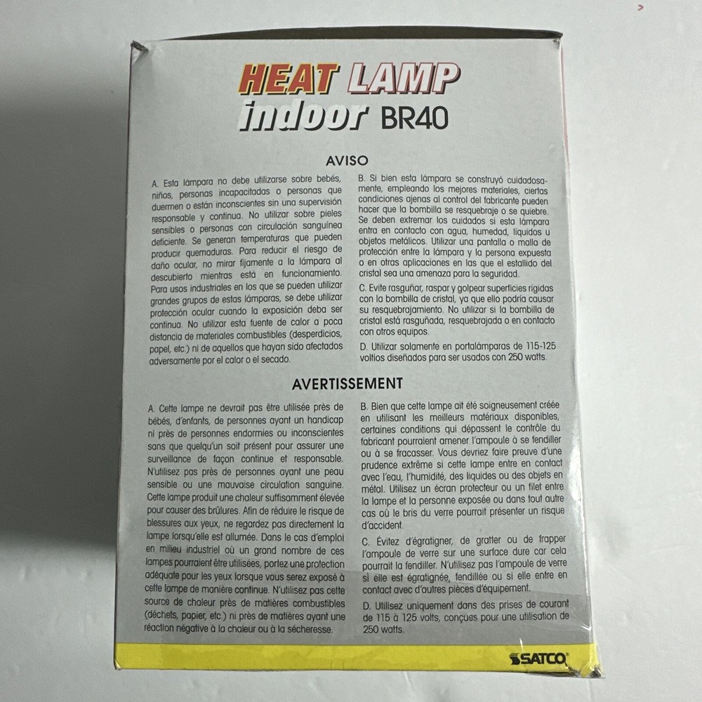 Heat Lamp Bulb with Threaded Brass Base - 250W