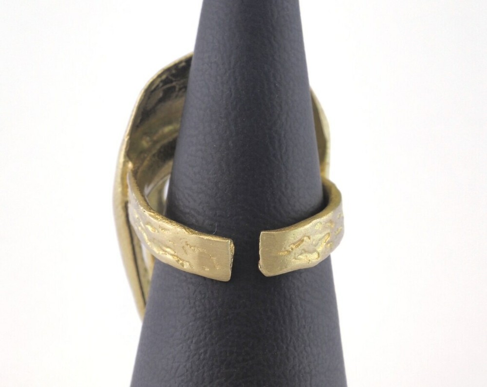 Hand Adjustable Ring Raw brass (18mm 7.5US inner size) 2730