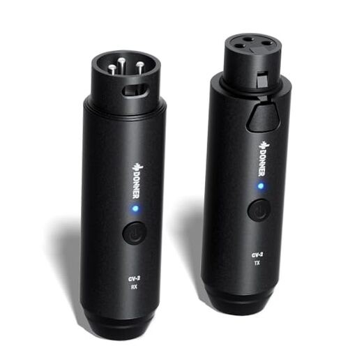 Wireless XLR Microphone Transmitter Receiver, 2.4GHz Plug-on Wireless