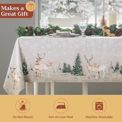 Table Cloth Rectangle Table 100% Cotton 60 x 90 Inches Fall Tablecloth