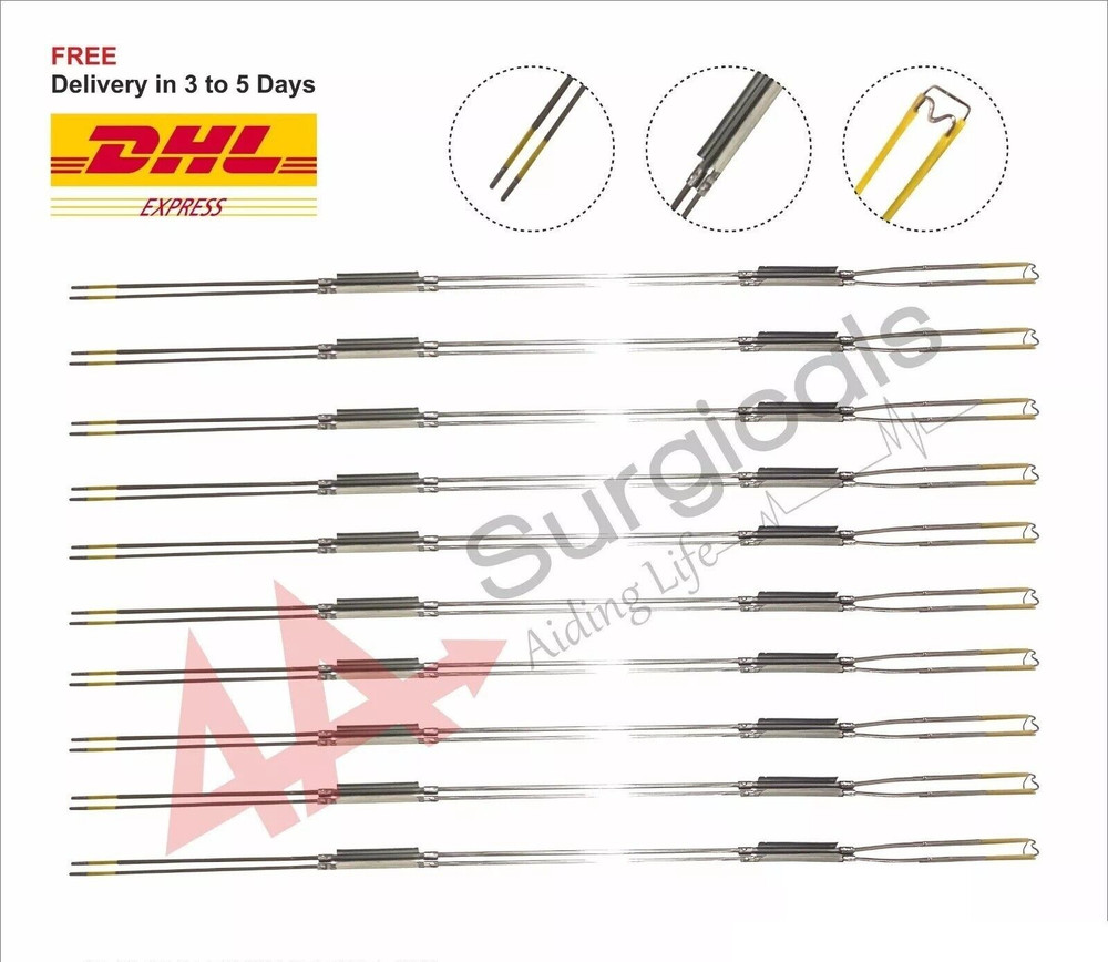 4A  BIPOLAR CUTTING LOOP DOUBLE STEM {PACK OF 10}