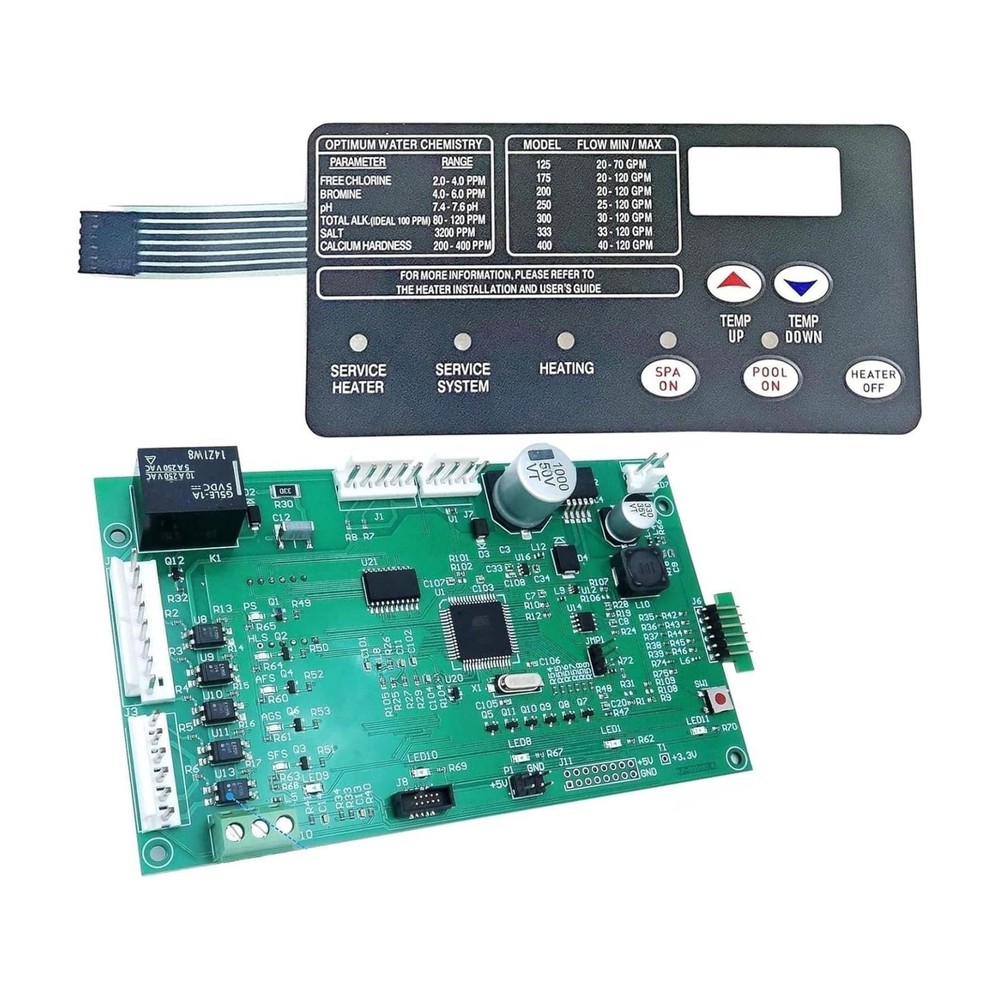 For Pentair Master Temp 400 42002-0007S Control Board Kit w/ 472610Z Switch Pad☀