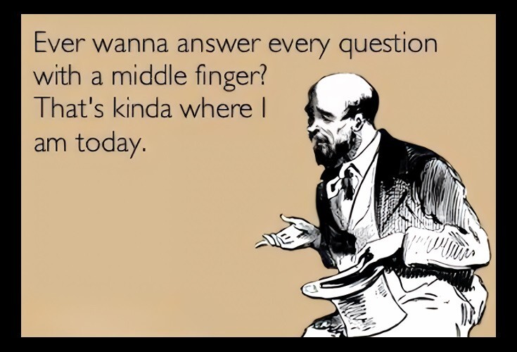 Ever Want to Answer Every Question With a Middle Finger? Refrigerator MAGNET