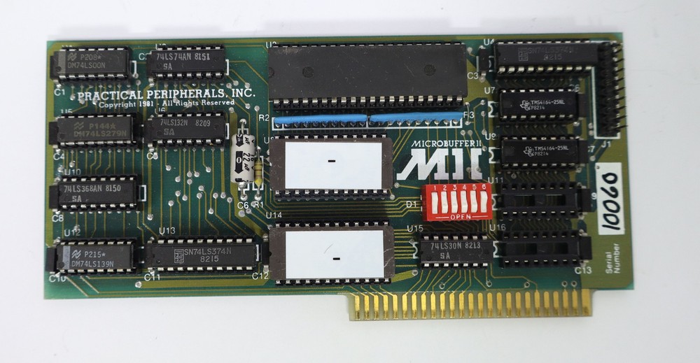 Practical Peripherals Inc MicroBuffer II MII for Apple II UNTESTED