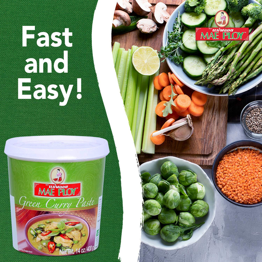 Green Curry Paste, Authentic Thai Green Curry Paste for Thai Curries & Other Dis