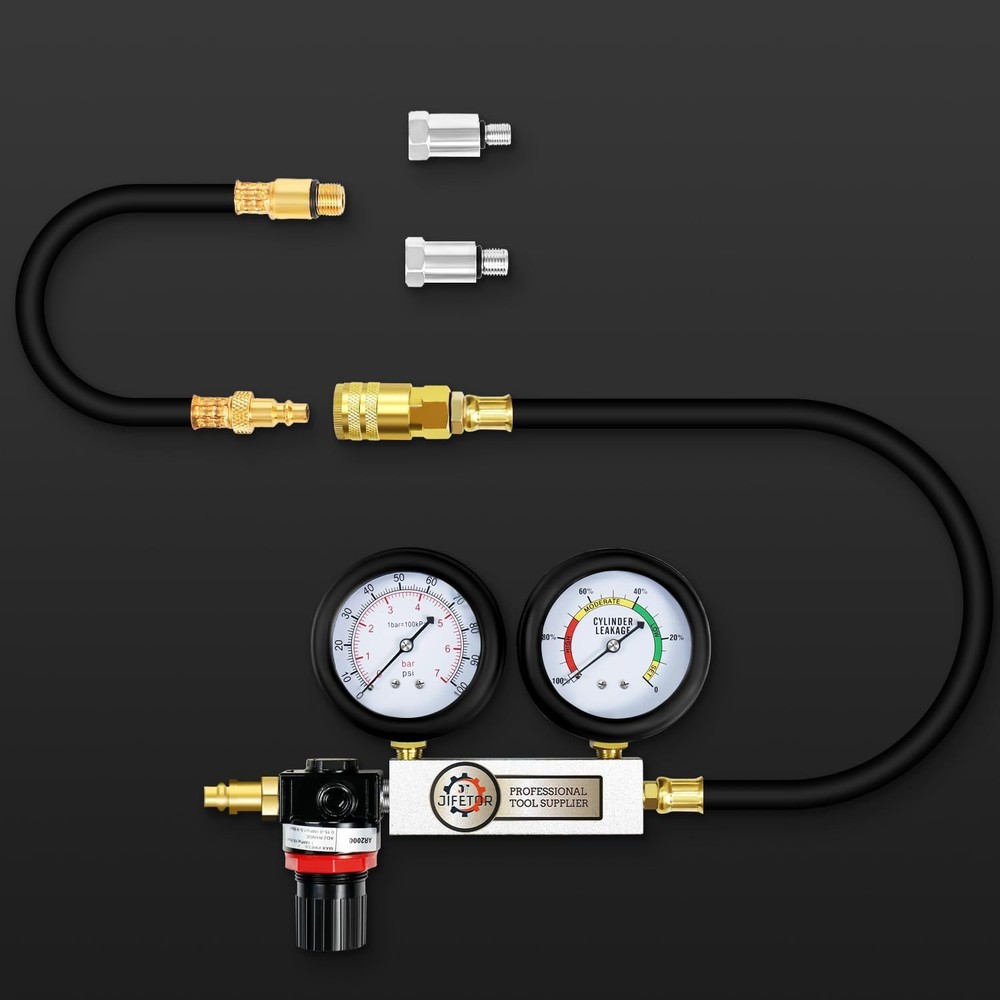 Cylinder Compression Leak Tester with Precision Gauges for Engine Health Check