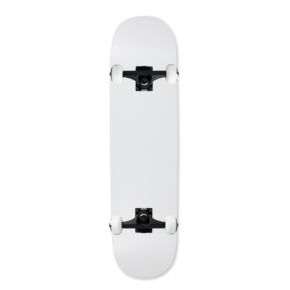 Moose Complete Skateboard Dipped White 8.25" Black/White Assembled