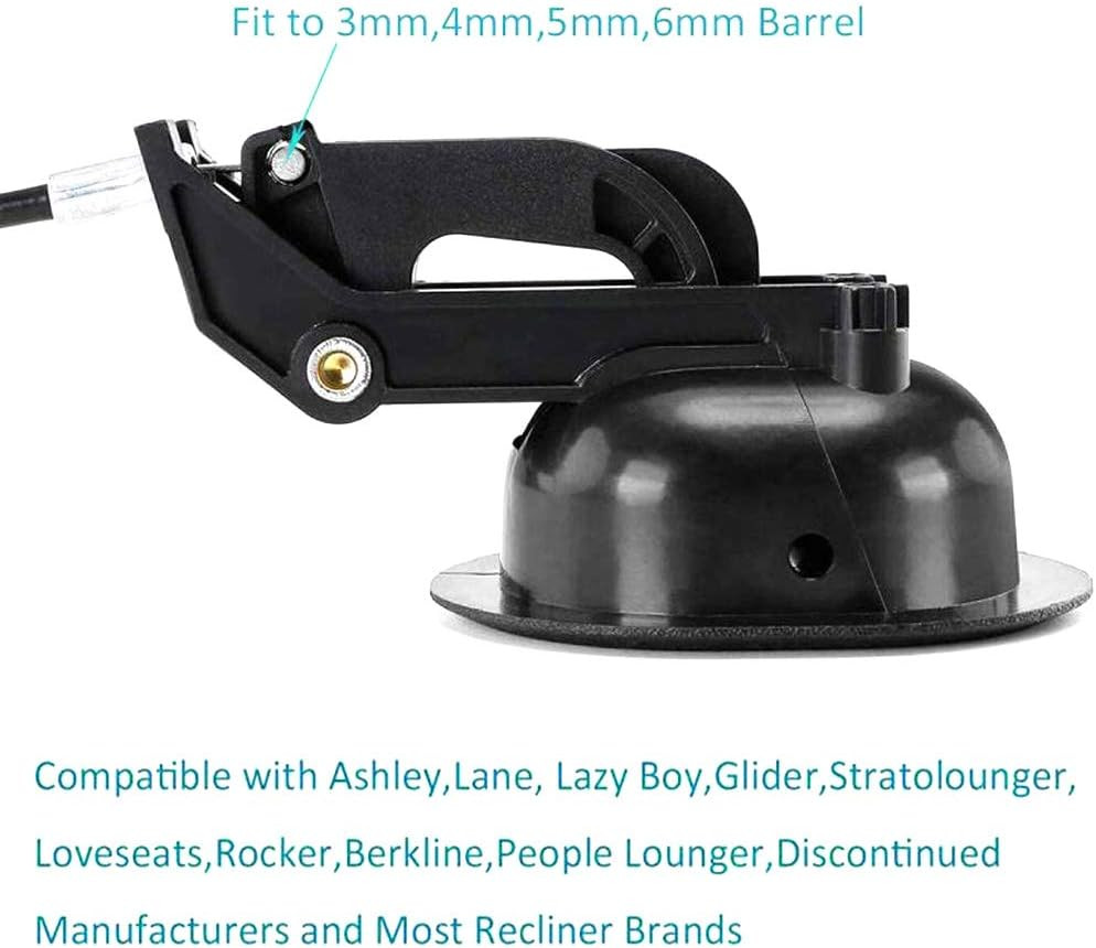 Recliner Release Pull Handle with Cable – 3"x3.5" Replacement for Ashley, La-Z-B