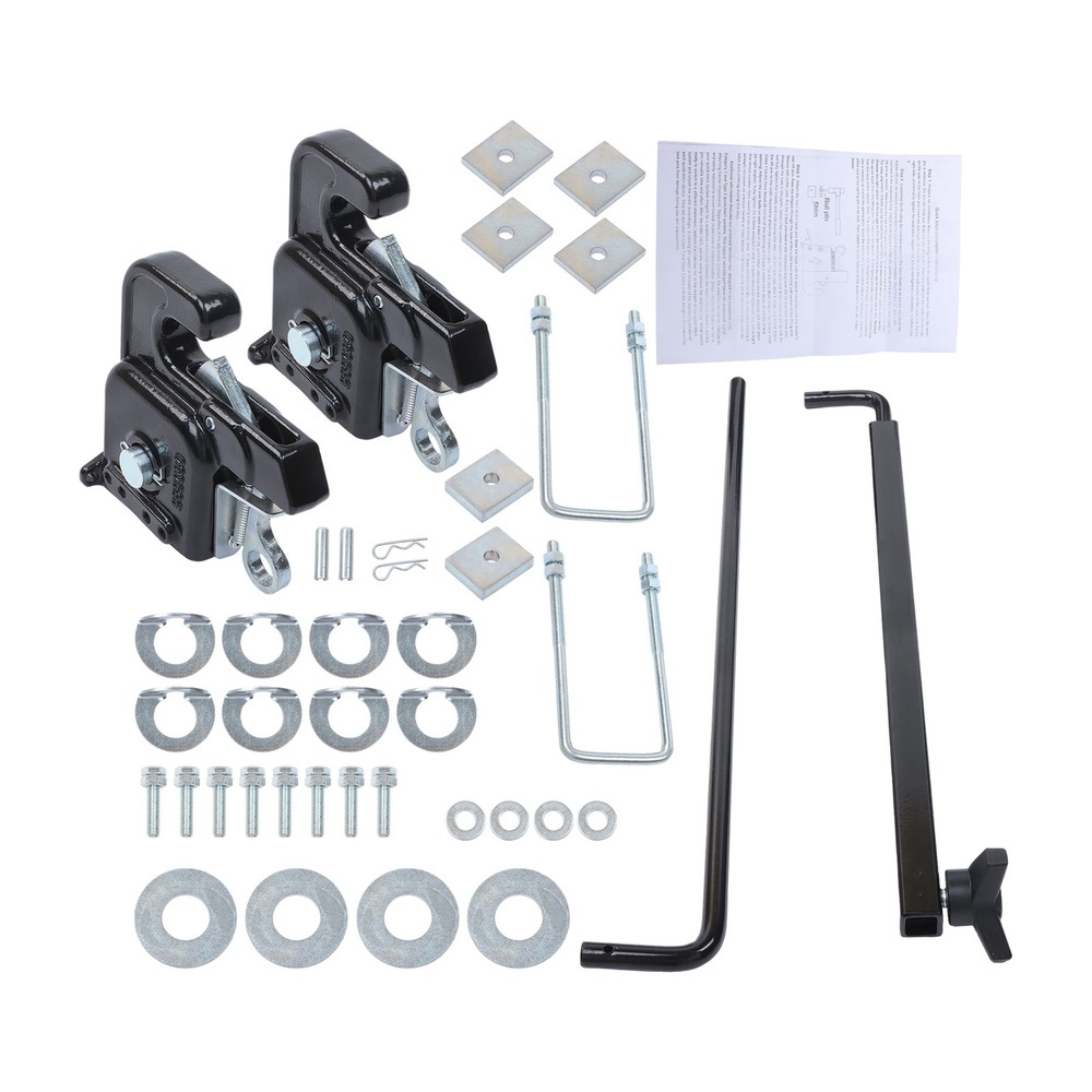 Black Quick Hitch w/Stabilizer Bar for Category 1 Tractors/Implement Easy Change
