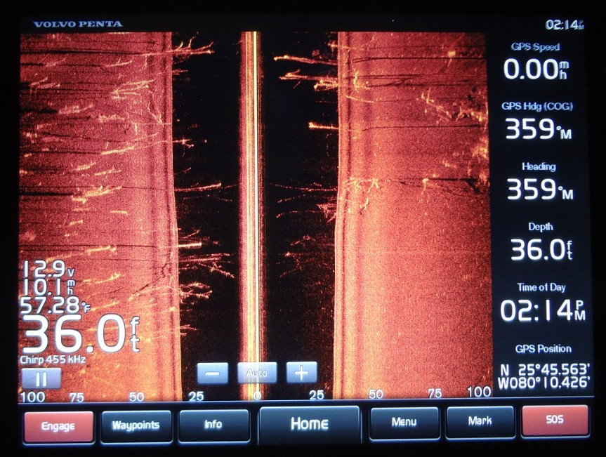 GARMIN VOLVO PENTA GLASS GPSMAP 8212 GPS CHARTPLOTTER FISHFINDER DISPLAY UNIT