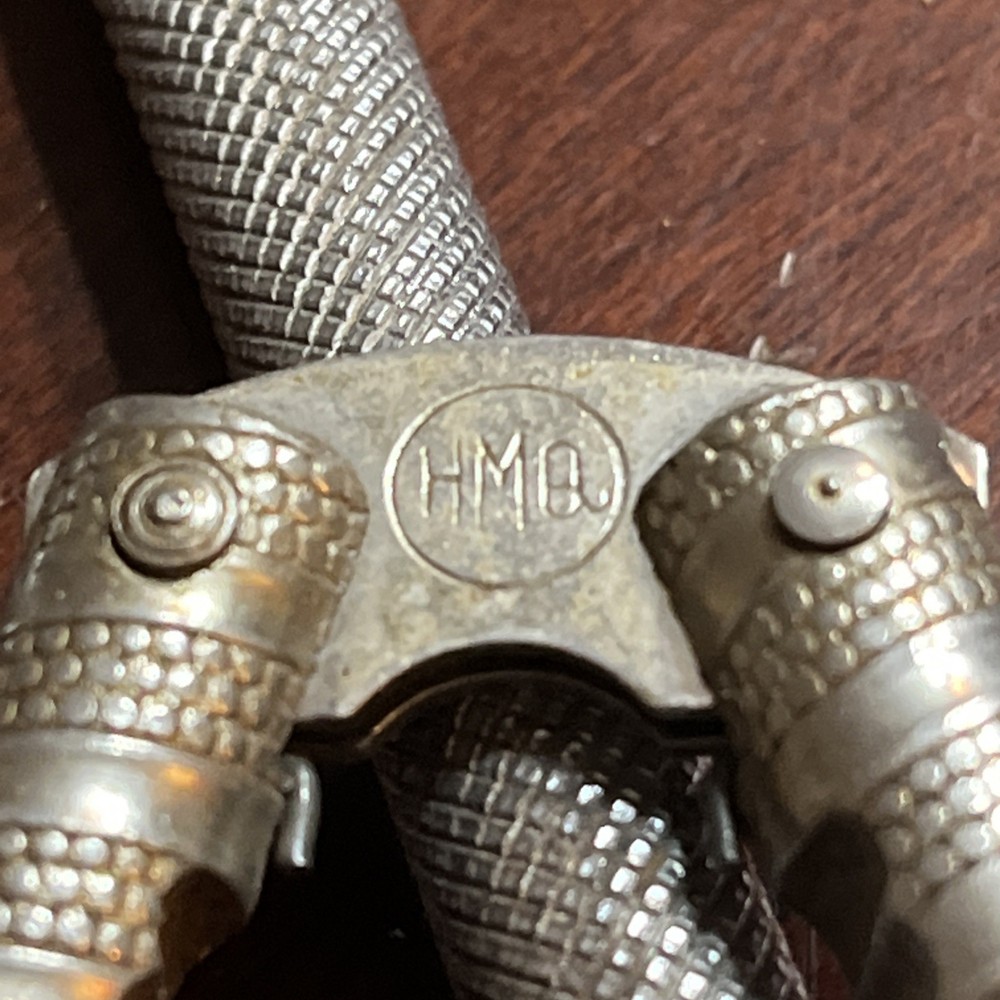 Vintage Solid Tree Bark Nut Bowl with 1 HMQ Nutcracker & 4 picks Cloth Bottom