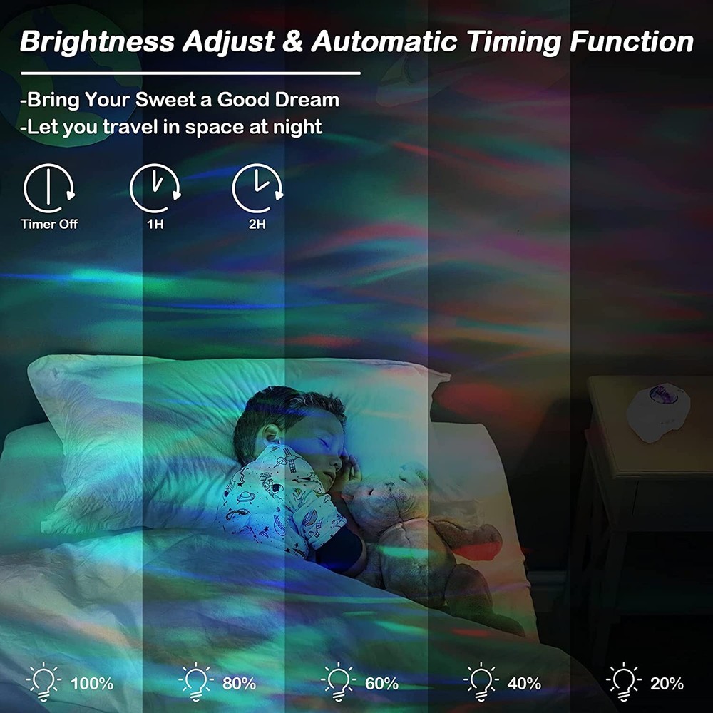 Aurora Lights Star Projector Galaxy Remote Control Night Light Bluetooth Speaker