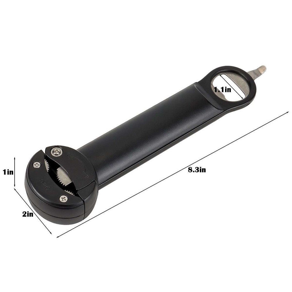 Multi Functional Bottle Opener Retractable Adjustable Jar Can Opener Easy Grip