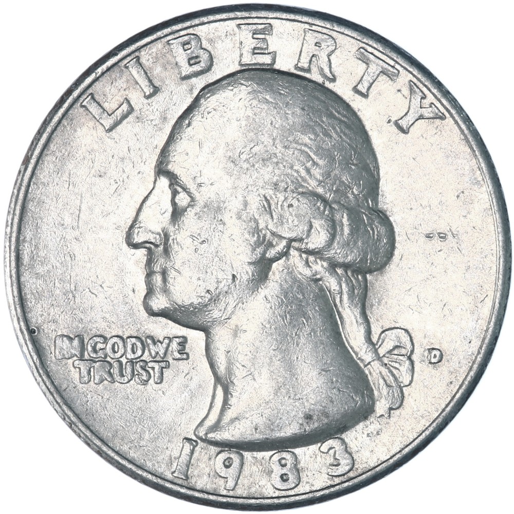 1983 D Washington Quarter Extra Fine XF