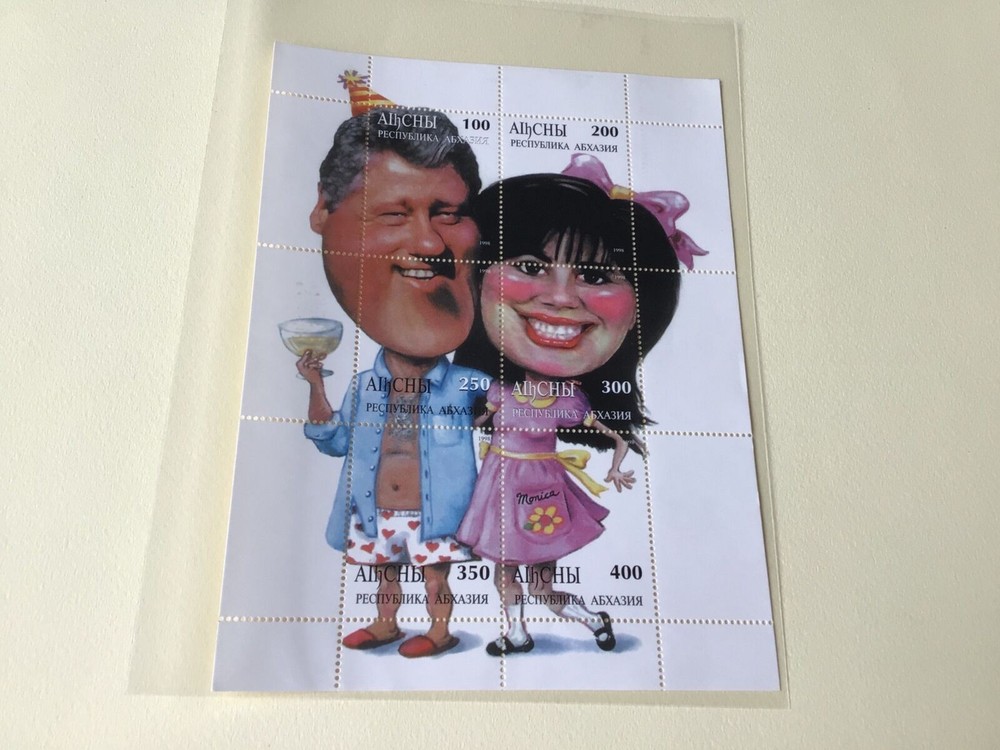Bill Clinton & Lewinsky Funny  mint never hinged  stamps sheet Ref 54361