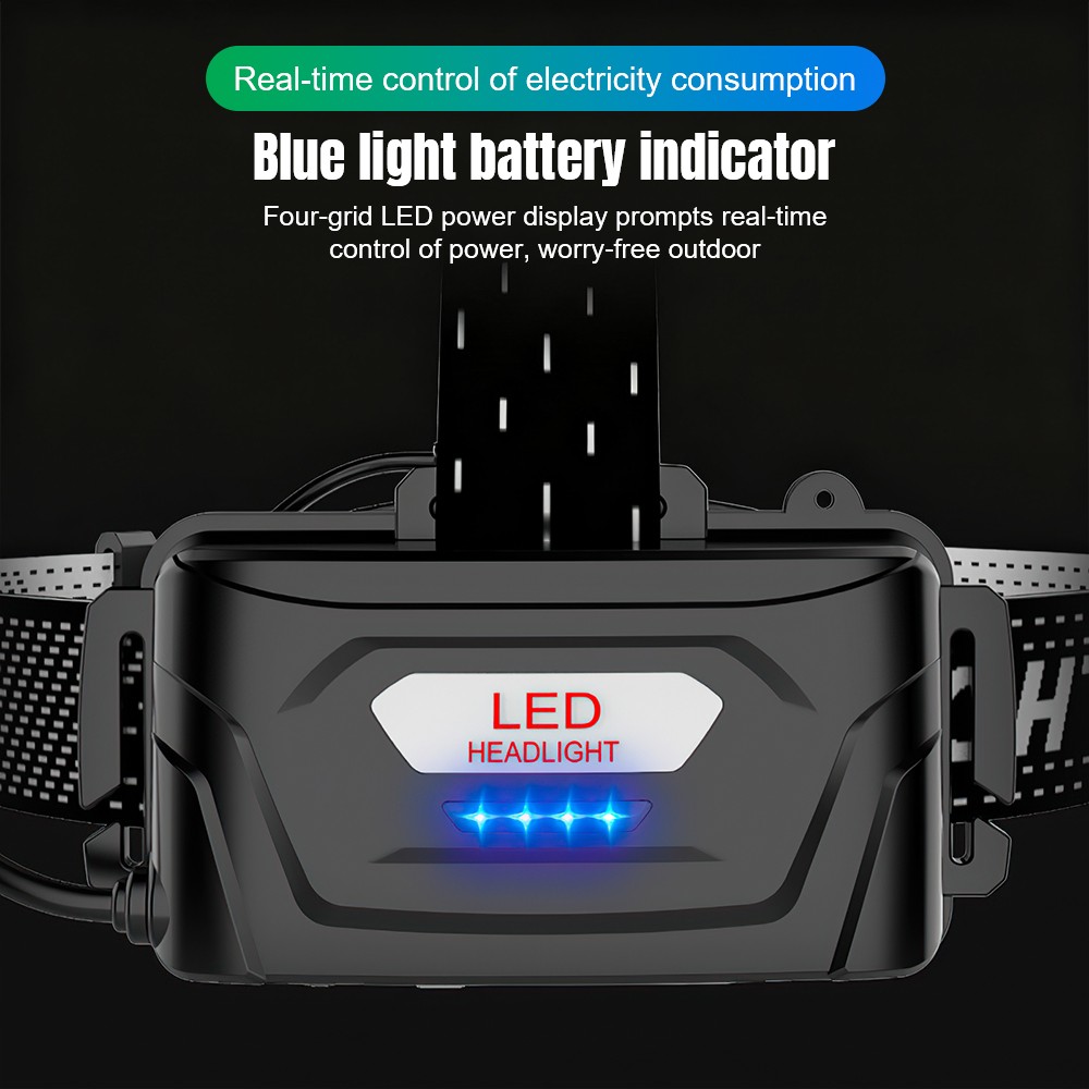 2026 Super Powerful Headlamp LED Sensor Headlight Rechargeable Head Flashlight