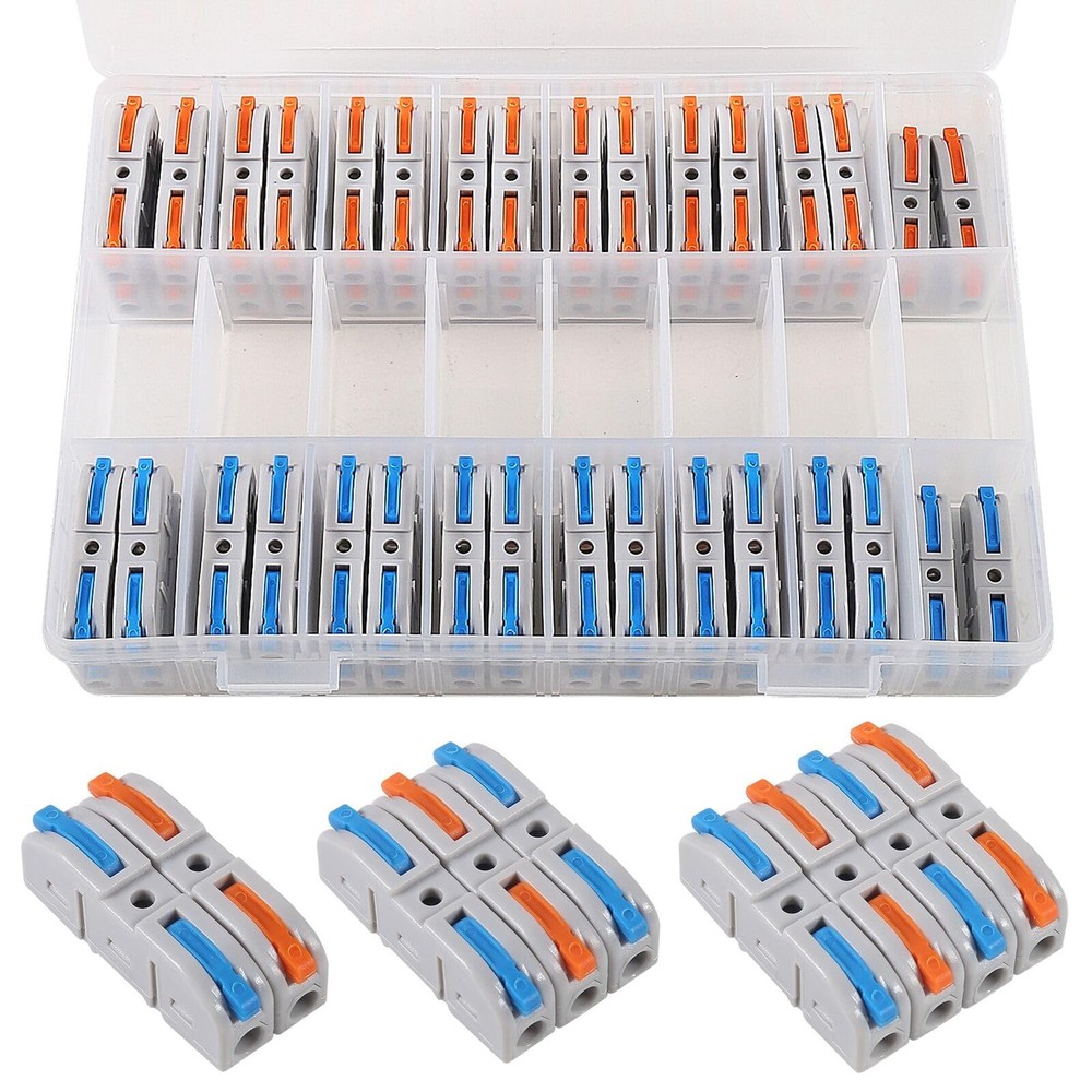Lever Wire Connectors Quick Connect Electrical Splicing Kit for Compact Inlin...