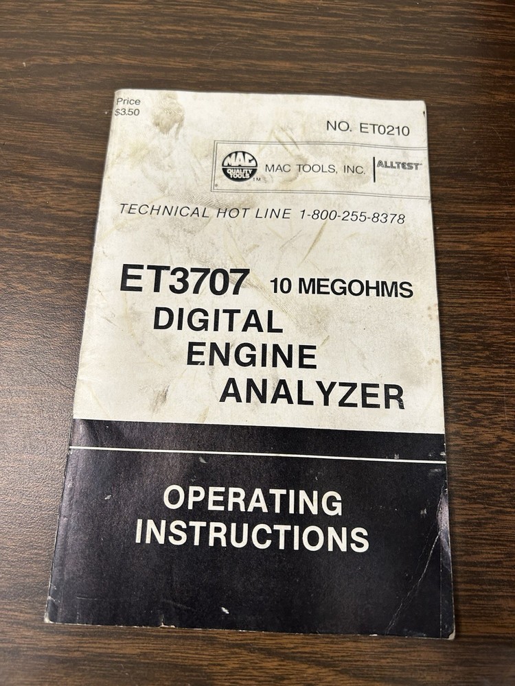 Mac Tools Digital Engine Analyzer ET3707 For Parts Or Repair