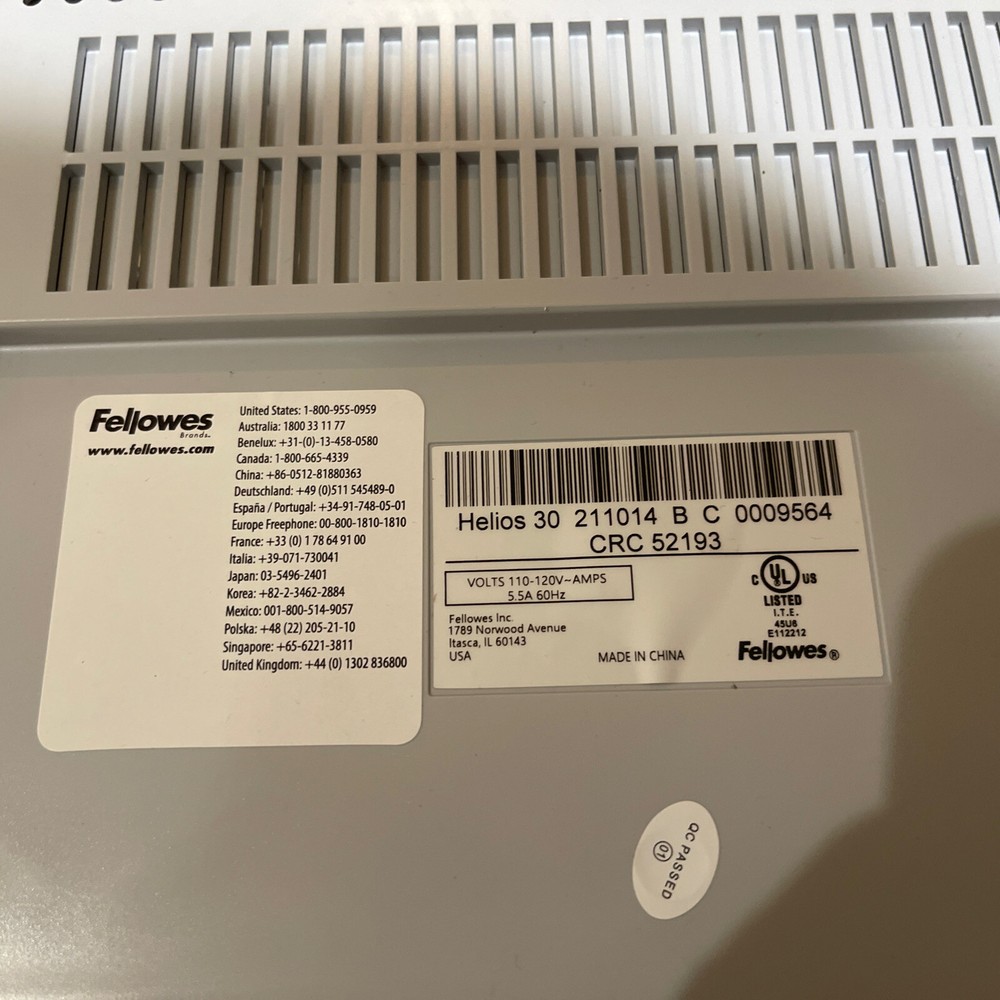Fellowes Office Thermal Binder Helios 30 New