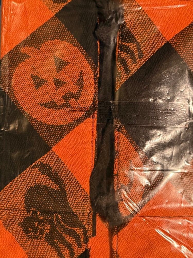 Halloween Fabric Basket for Bread Fruit Eggs Pegs Sweets
